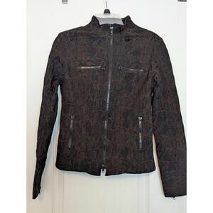 Cache Luxe Faux Leather Jacket Size Small Black